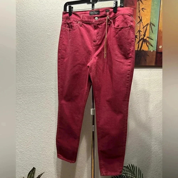 Lucky Brand Ava skinny maroon jeans size 8/29 - Picture 2 of 13